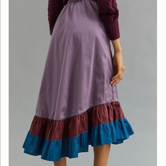 New Anthropologie Sachin & Babi Colorblocked Maxi Skirt Size 8 #056 - Picture 4 of 5